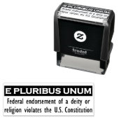 E PLURIBUS UNUM-Briefmarke - Schwarz/Mittel Permastempel (Beispiel)