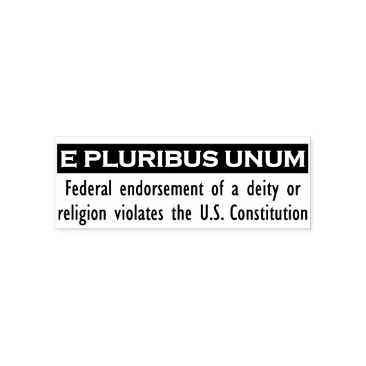 E PLURIBUS UNUM-Briefmarke - Schwarz/Mittel Permastempel (Design)
