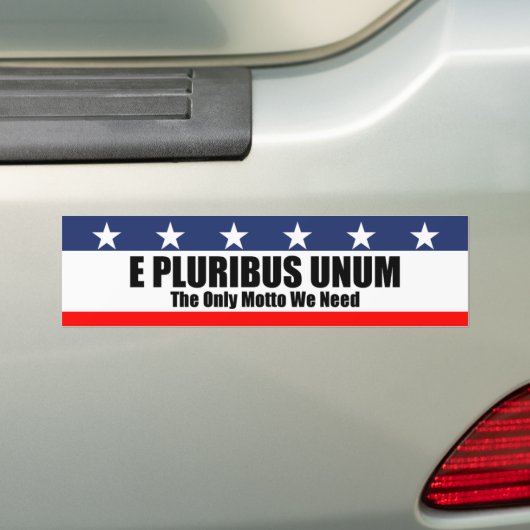 E Pluribus Unum bumper sticker Autoaufkleber (Auf Auto)