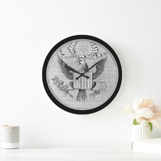 E Pluribus Unum Clock Große Wanduhr (Zuhause)