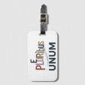 "E Pluribus Unum - Design for Unity Gepäckanhänger (Vorderseite Vertikal)