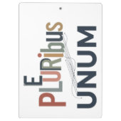 "E Pluribus Unum - Design for Unity Klemmbrett (Rückseite)