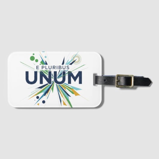 E Pluribus Unum Gepäckanhänger (Vorderseite (Horizontal))