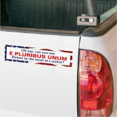E Pluribus Unum Herz einer Nation Autoaufkleber (Auf Lkw)
