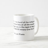 E Pluribus unum Kaffeetasse (VorderseiteRechts)