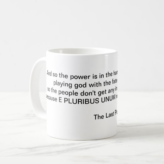 E Pluribus unum Kaffeetasse (Vorderseite Links)