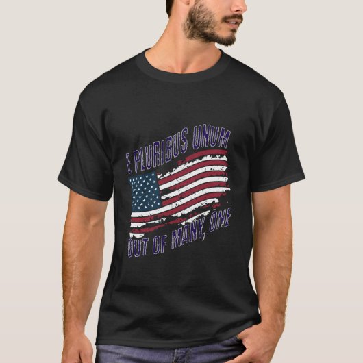 E Pluribus Unum Patriotic T-Shirt (Vorderseite)