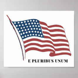E Pluribus Unum Patriotic U.S. Flag Poster
