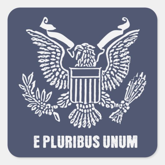 E Pluribus Unum - Patriotische Stickers (Vorderseite)