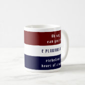 E Pluribus Unum Red White und Blue Kaffeetasse (VorderseiteRechts)