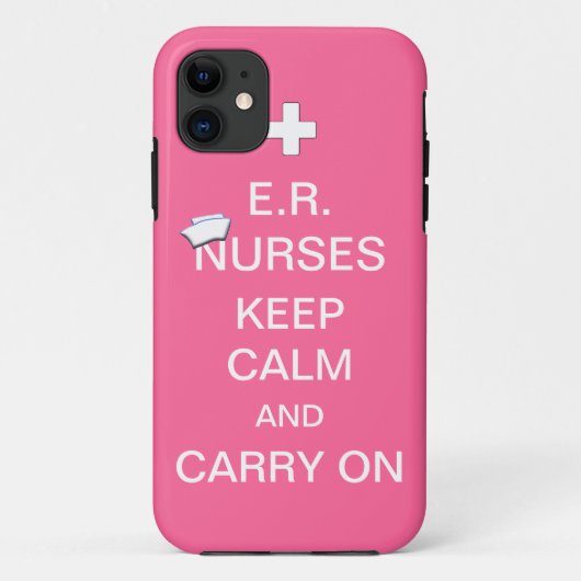 E.R. Nurses Behalte Calm+Nurses Cap/Soft Pink Case-Mate iPhone Hülle (Rückseite)