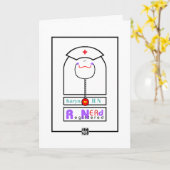 E.R. RN Registered Nerd Grußkarte Karte (Gelbe Blume)