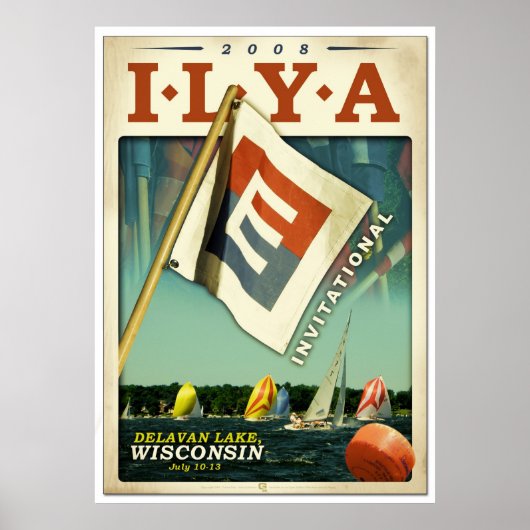 E Race 2008 'aged' print Poster (Vorne)