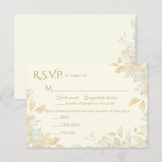 E RSVP KARTE (Vorne/Hinten)