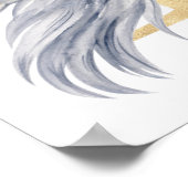 E-Schreiben personalisierte Bezeichnung Monogramm  Poster (Ecke)