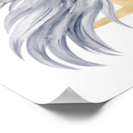 E-Schreiben personalisierte Bezeichnung Monogramm  Poster (Ecke)