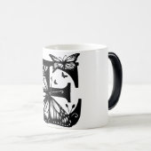 E Schwarzer Butterfly Verwandlungstasse (VorderseiteRechts)