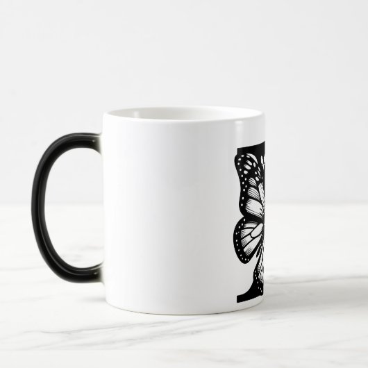 E Schwarzer Butterfly Verwandlungstasse (Links)