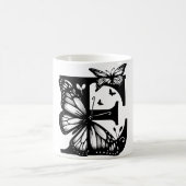 E Schwarzer Butterfly Verwandlungstasse (Mittel)