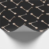 E-Scooter Gemustert Geschenkpapier (Ecke)