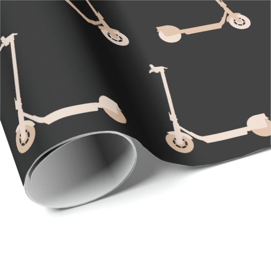 E-Scooter Gemustert Geschenkpapier (Rolleneckpunkt)