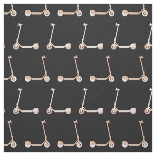 E-Scooter Gemusterte Creme und Black Stoff (Muster)