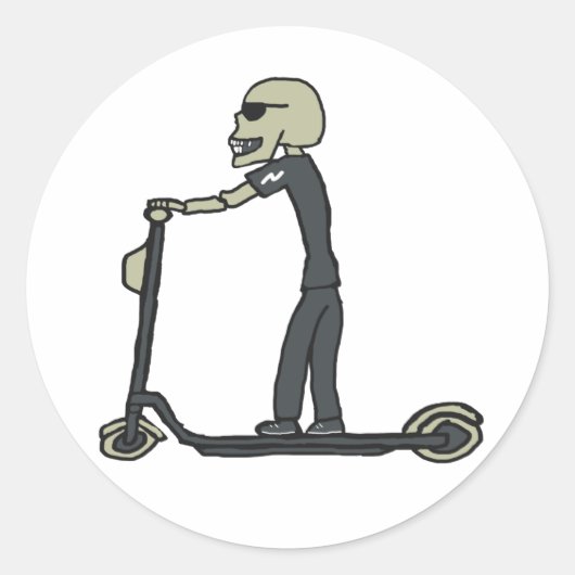 E-Scooter Runder Aufkleber (Vorderseite)