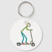 E-Scooter-Strichmännchen Schlüsselanhänger (Rückseite)