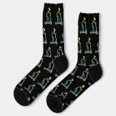 E-Scooter-Strichmännchen Socken (Linkes Detail)