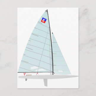 E- ScowRacing Sailboat on-Design-Klasse Postkarte