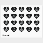 E Script-Imitate -"Diamond" Herz-Aufkleber (Blatt)