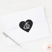E Script-Imitate -"Diamond" Herz-Aufkleber (Umschlag)