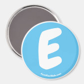 E Sky Blue Kühlschrank Magnet (Vorderseite/Rückseite)