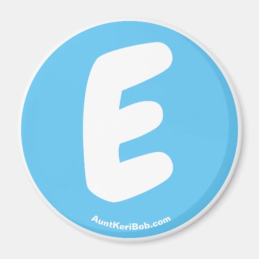 E Sky Blue Kühlschrank Magnet (Vorne)