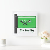 E St Clock Fanart WallsFame Fanart Tribute Quadratische Wanduhr (Zuhause)