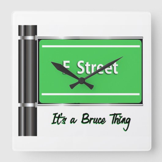 E St Clock Fanart WallsFame Fanart Tribute Quadratische Wanduhr (Vorderseite)