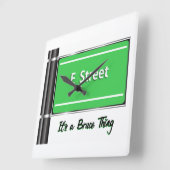 E St Clock Fanart WallsFame Fanart Tribute Quadratische Wanduhr (Winkel)