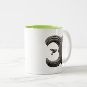 E-Tasse (rechtshändig) Zweifarbige Tasse (VorderseiteRechts)