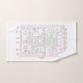 E Typ Jag, Drahtdiagramm. Badhandtuch Set (Handtuch)