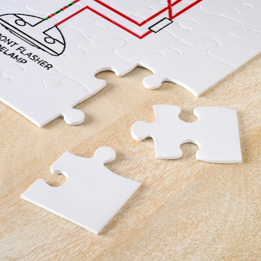 E Typ Jag, Drahtdiagramm. Puzzle (Seite)