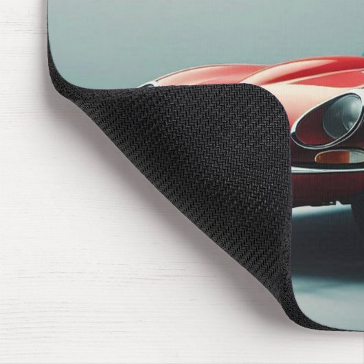E-Typ Jaguar Cabrio (rot) Mousepad (Ecke)