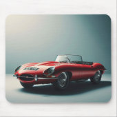 E-Typ Jaguar Cabrio (rot) Mousepad (Vorne)