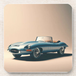 E-Typ Jaguar Convertible (blau) Getränkeuntersetzer