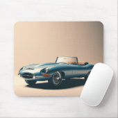 E-Typ Jaguar Convertible (blau) Mousepad (Mit Mouse)