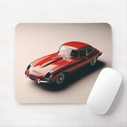 E-Typ Jaguar Coupe (rot) Mousepad (Mit Mouse)