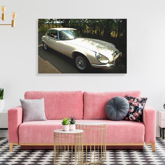 E-Type Jaguar Leinwanddruck (Insitu (Wohnzimmer))