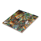 E verbogene psychedelische Kunst Fliese (Seite)