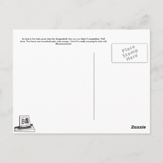 E versus B - Das Datum lief gut Postkarte (Rückseite)