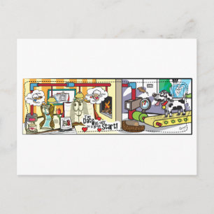 E versus B - Das Datum lief gut Postkarte