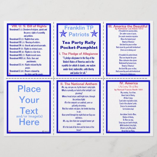 E-VIII** Patriotische Kundgebung (benutzerdefinier Flyer (Vorne)